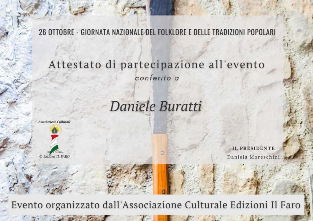 Giornata Nazionale del Folklore e tradizioni popolari, associazione culturale edizioni il faro, 26 ottobre, eventi online