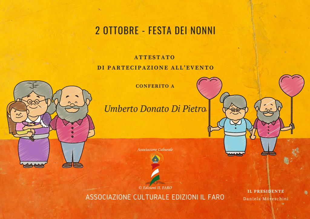 Festa dei nonni, associazione culturale edizioni il faro, eventi online